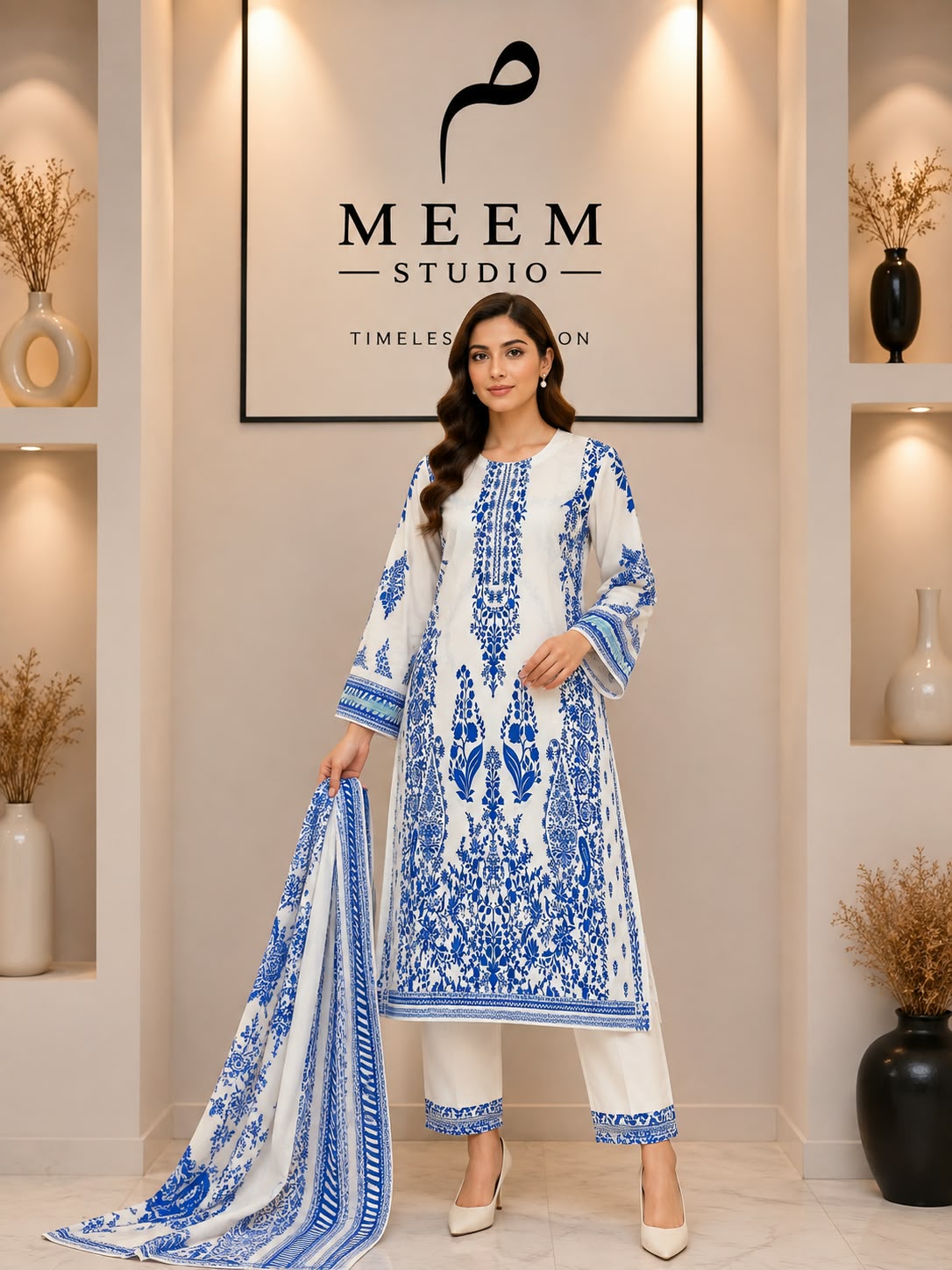 Elegant 3-Piece Long Kaftan Set